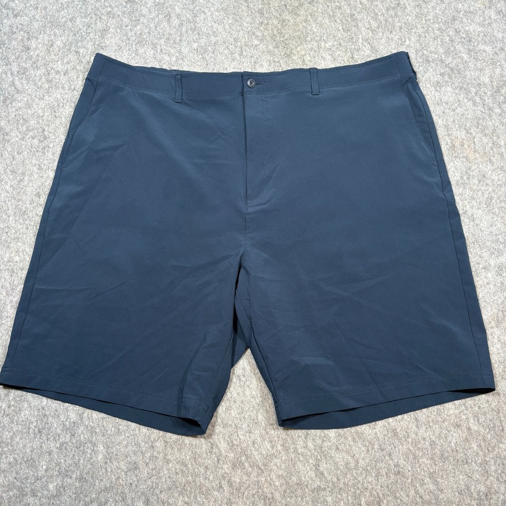 Ben Hogan Golf Shorts Size 46 Blue Flat Front Slash Pockets 4-Way Stretch Casual